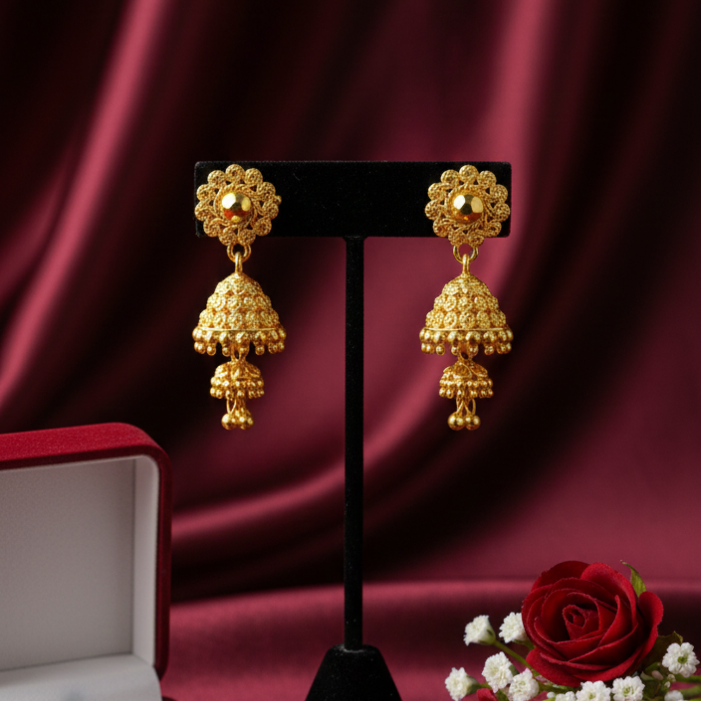 Traditional Gold Plated Jhumki Earrings