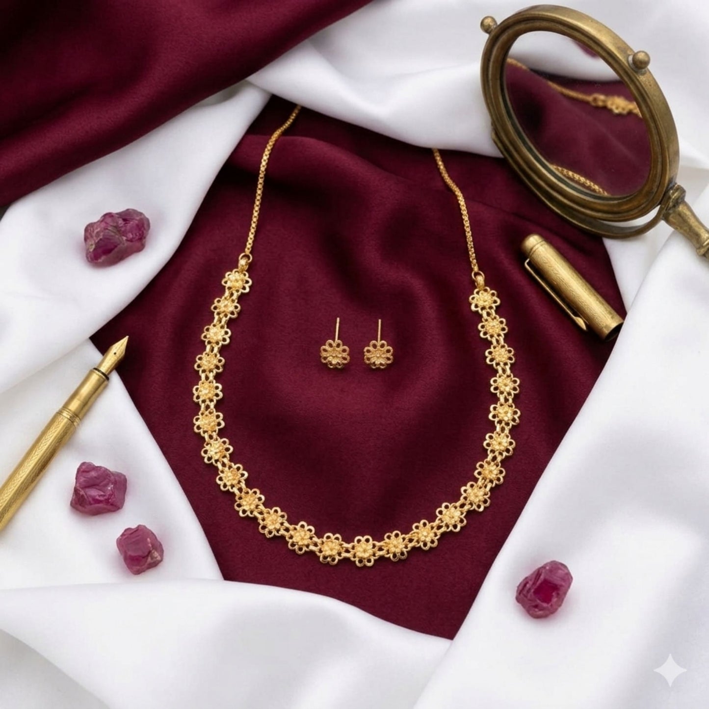 18" Bakuli Har Set | Handcrafted Gold Plated Necklace – Traditional Indian Jewellery