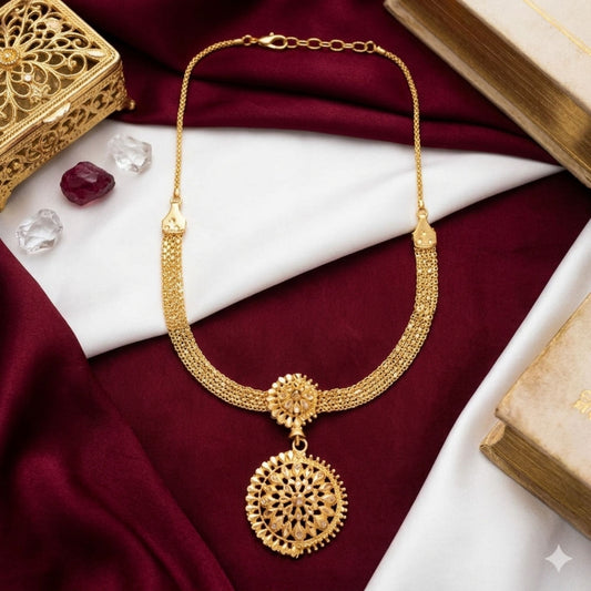 Traditional Nanu Har Set – Gold Plated Indian Necklace Set for Brides & Festivals