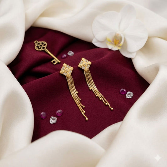 Stylish AD Earrings – Contemporary American Diamond Jewellery for the Modern Woman