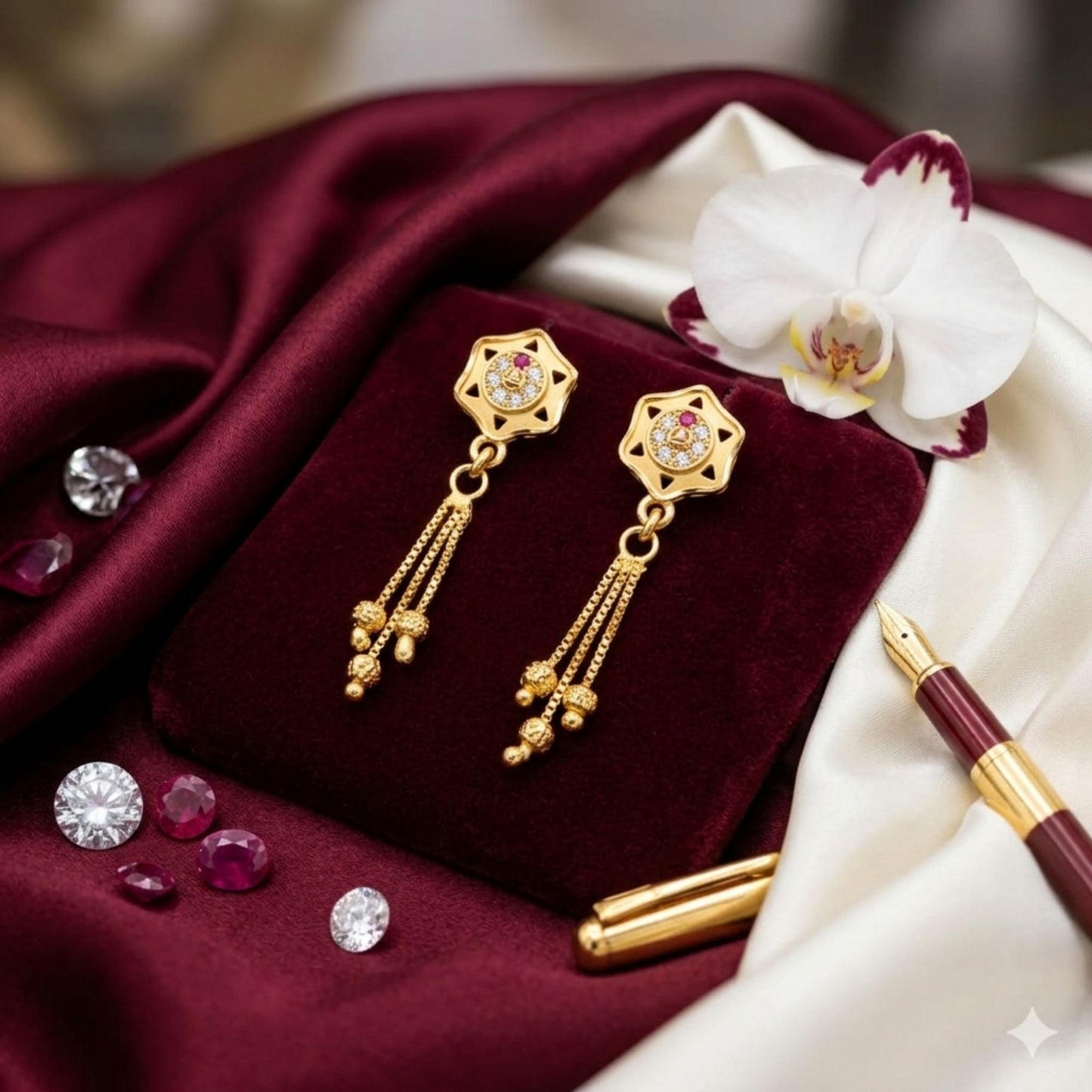 Fancy AD Earrings – Glamorous American Diamond Jewellery for Parties & Celebrations