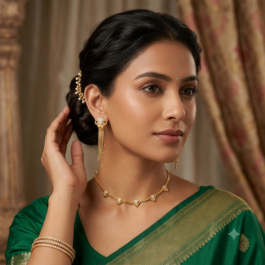 Stylish AD Earrings – Trendy American Diamond Danglers for Women & Girls