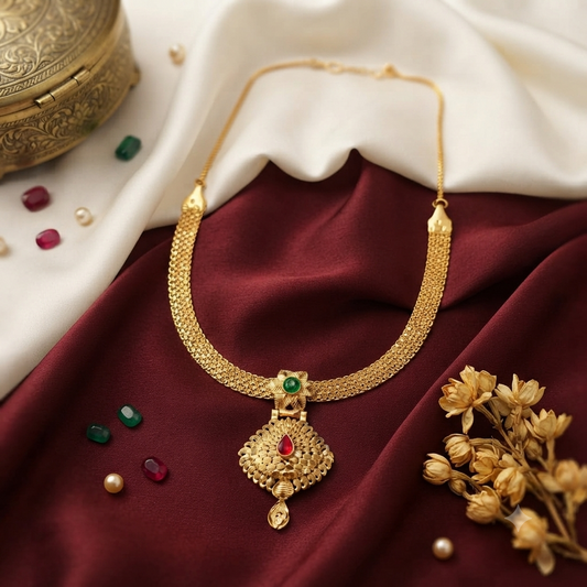 Traditional Nanu Har Set – Gold Plated Necklace for Indian Brides Across Every State