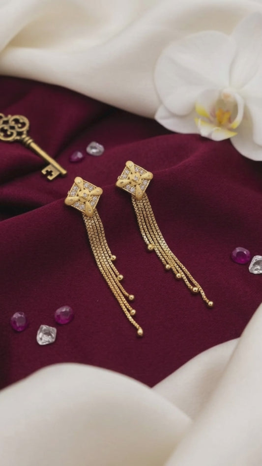 Stylish AD Earrings – Contemporary American Diamond Jewellery for the Modern Woman