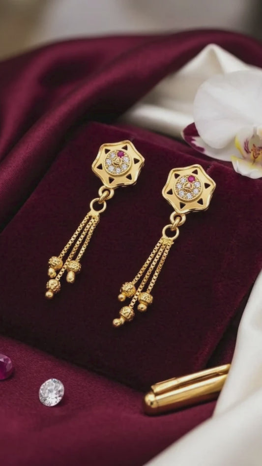 Fancy AD Earrings – Glamorous American Diamond Jewellery for Parties & Celebrations
